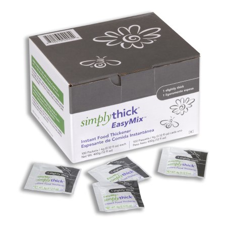 Food and Beverage Thickener SimplyThick Easy Mix 4 oz. Individual Packet Unflavored Gel IDDSI Level 1 Slightly Thick