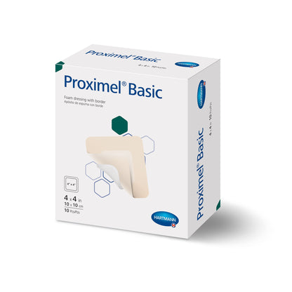 Proximel Basic Foam Dressing 4 x 4 Inch Sterile Bordered Dressing