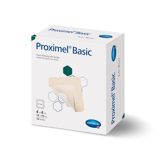 Proximel Basic Foam Dressing 4 x 4 Inch Sterile Bordered Dressing
