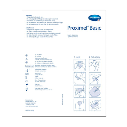 Proximel Basic Non-Border Foam Dressing 4 x 4 Inch Sterile Non-Adhesive Wound Dressing