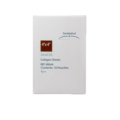 ZeniCOL Collagen Dressing 4 x 4 Inch Sterile Bovine Collagen Wound Dressing