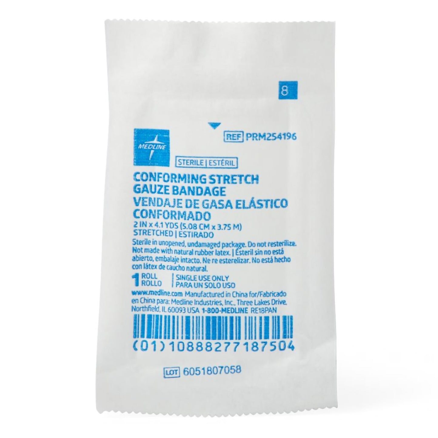 Medline Sterile Conforming Bandage Roll 2 Inch x 4.1 Yard