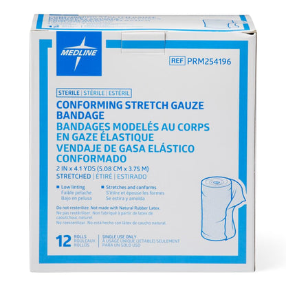 Medline Sterile Conforming Bandage Roll 2 Inch x 4.1 Yard