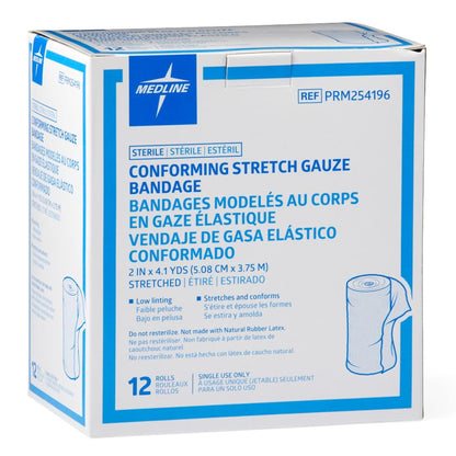 Medline Sterile Conforming Bandage Roll 2 Inch x 4.1 Yard