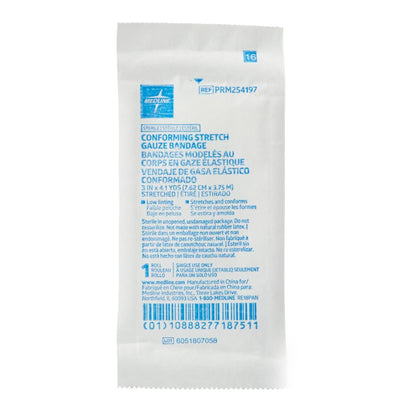 Medline Sterile Conforming Bandage Roll 3 Inch x 4.1 Yard