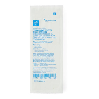 Medline Sterile Conforming Bandage Roll 4 Inch x 4.1 Yard