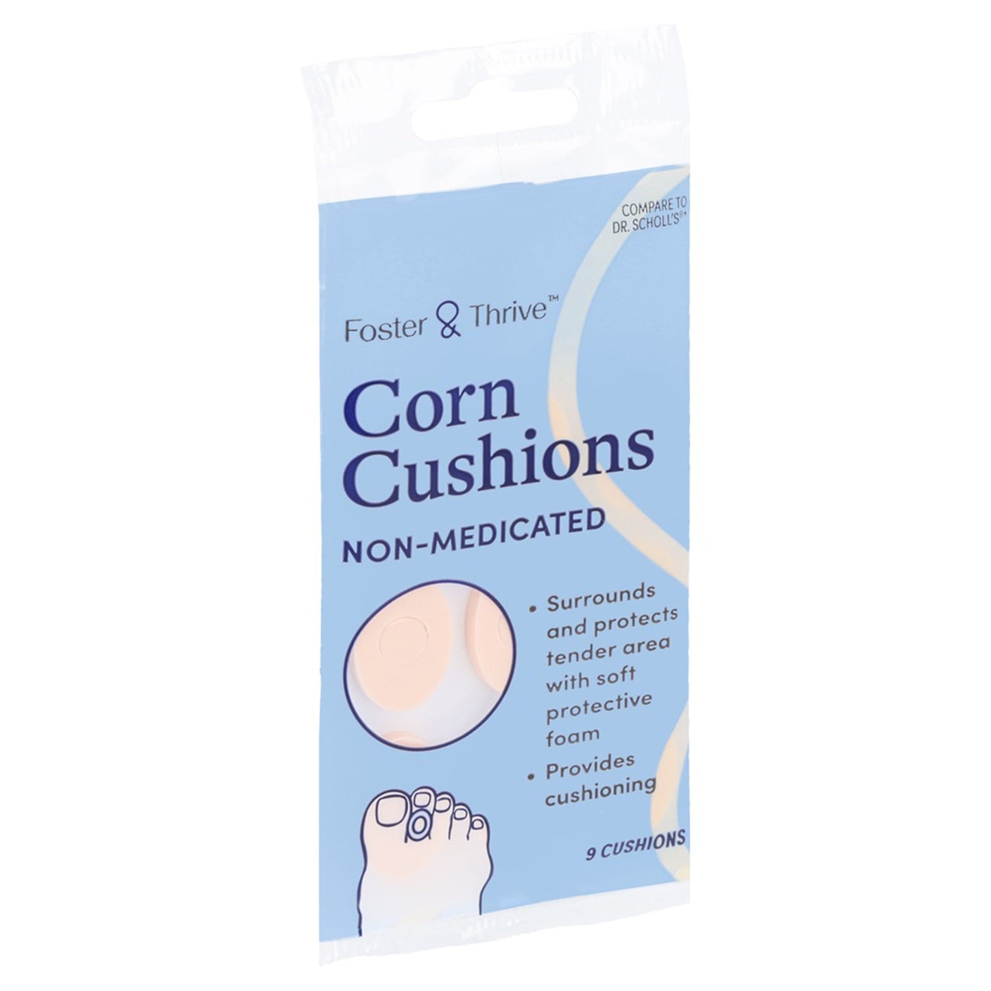 Corn Cushion Foster & Thrive One Size Fits Most Adhesive Backing Toe