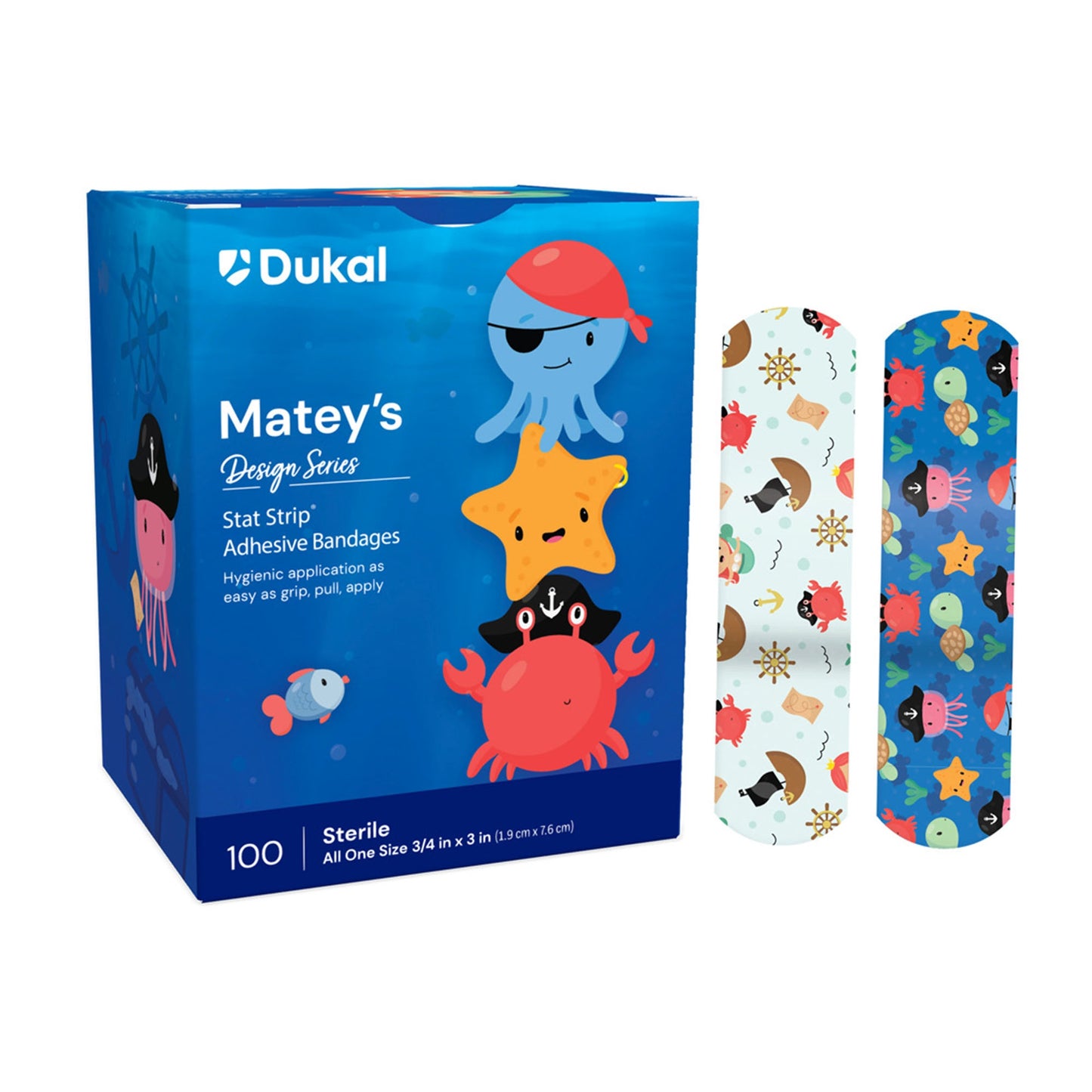 Stat Strip Adhesive Strip – Kid Design (Matey’s) 3/4 x 3 Inch