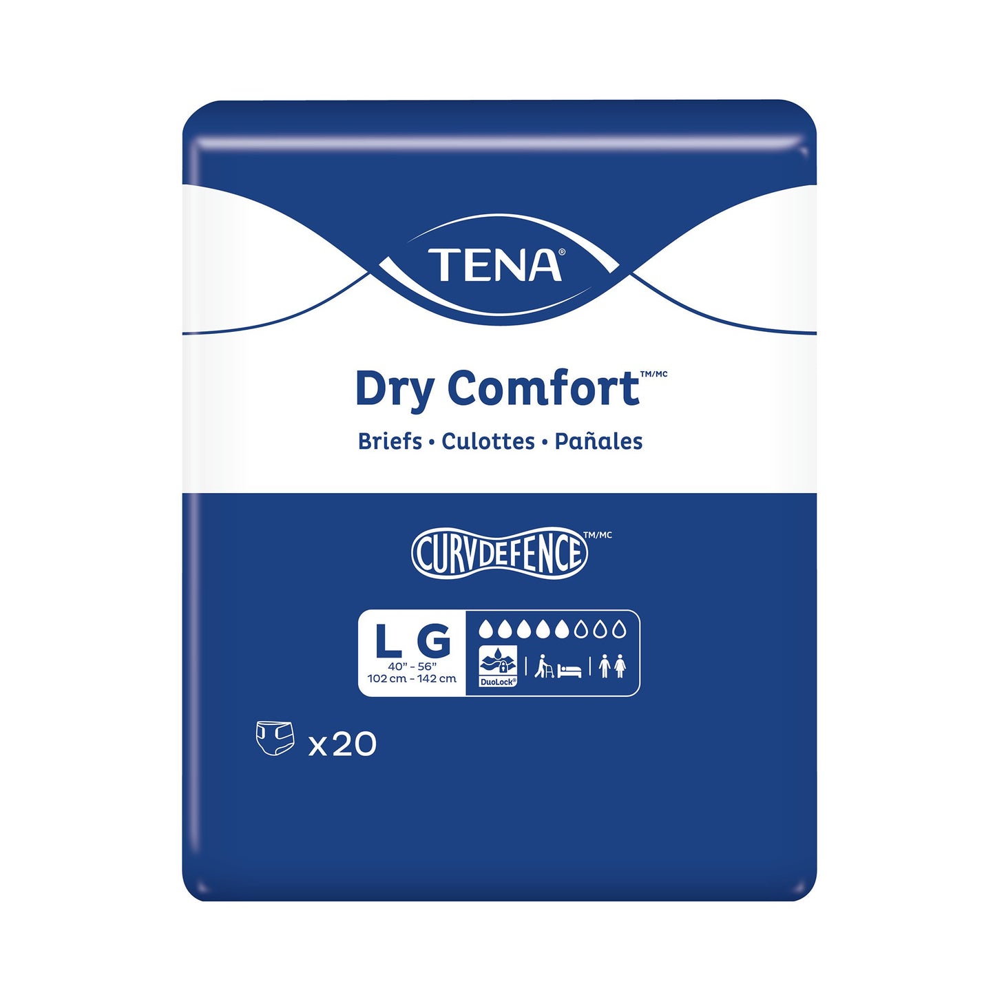 Unisex Adult Incontinence Brief TENA Dry Comfort
