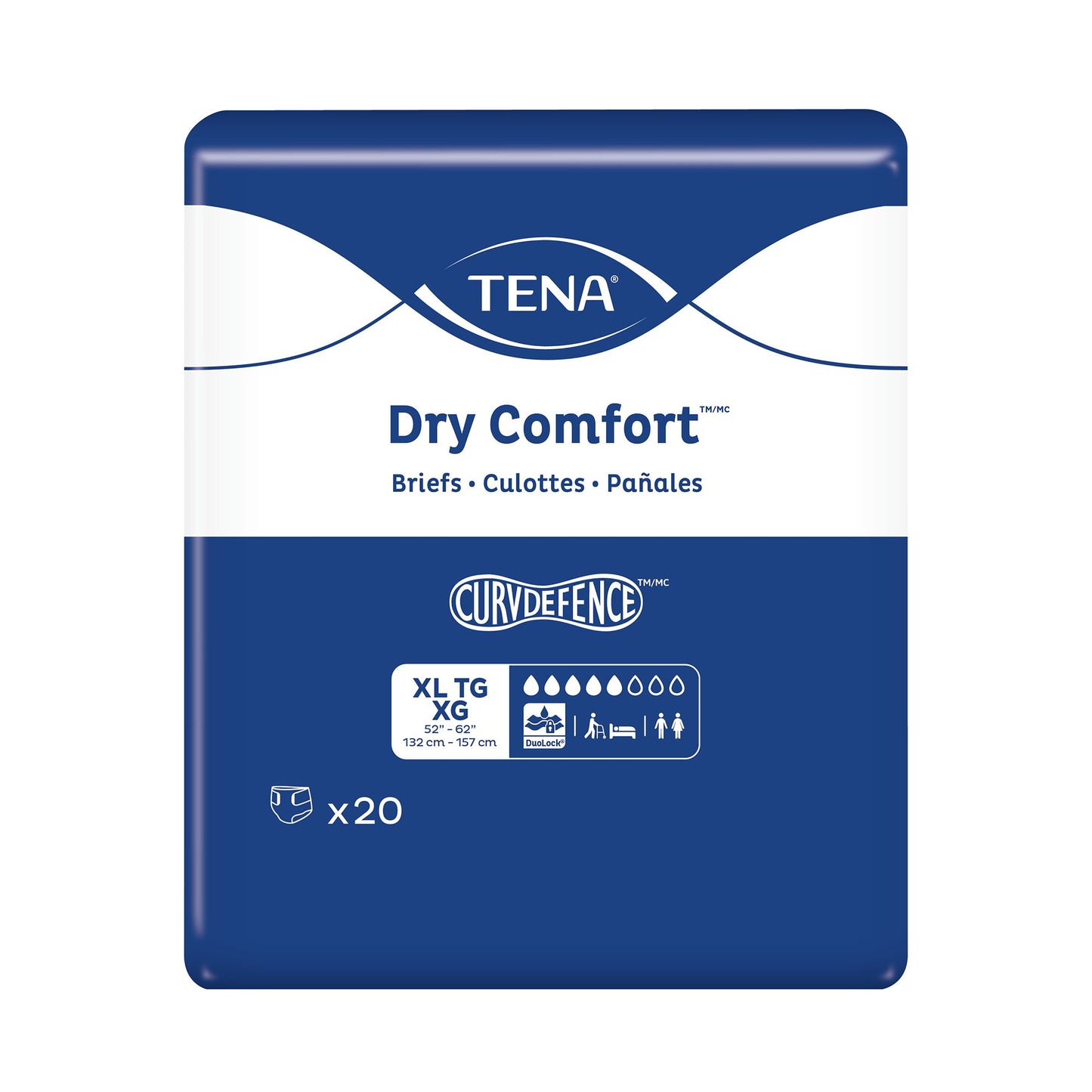 Unisex Adult Incontinence Brief TENA Dry Comfort