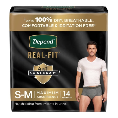 Male Adult Underwear Depend Real Fit Waistband