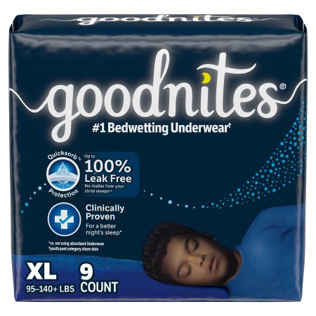 Female Youth Absorbent Underwear GoodNites Pull On with Tear Away Seams X-Small Disposable Heavy Absorbency