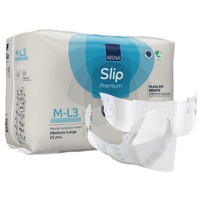 Unisex Adult Incontinence Brief Abena Slip Flexi Fit Medium / Large Disposable Heavy Absorbency