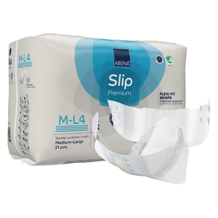 Unisex Adult Incontinence Brief Abena Slip Flexi Fit Medium / Large Disposable Heavy Absorbency