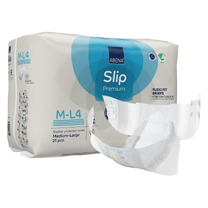 Unisex Adult Incontinence Brief Abena Slip Flexi Fit Medium / Large Disposable Heavy Absorbency