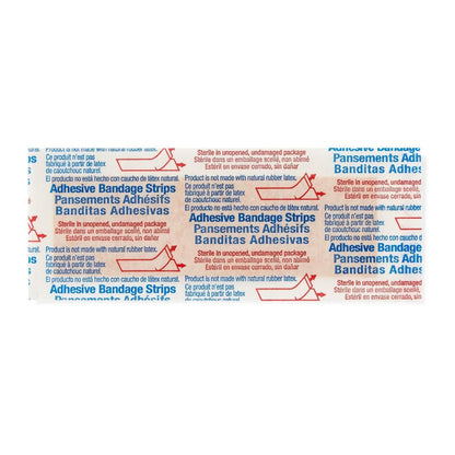 Medline Sterile Plastic Adhesive Strips 1 x 3 Inch Tan Bandages