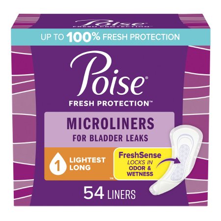 Bladder Control Pad Poise Fresh Protection Microliners 5.9 Inch Length