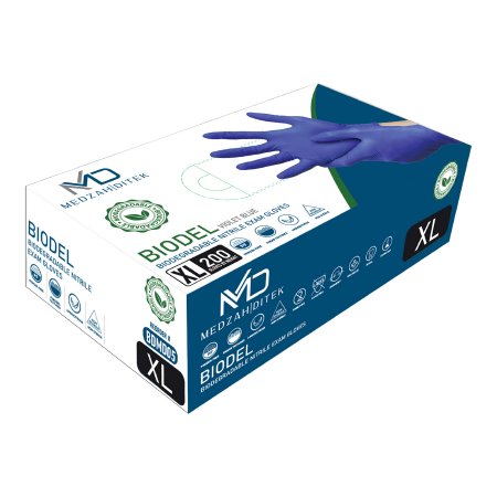 Exam Glove BIODEL NonSterile Nitrile Standard Cuff Length Textured Fingertips Violet Blue Chemo Tested / Fentanyl Tested