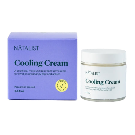 Foot Moisturizer Natalist Cooling Cream 3.4 oz. Jar Peppermint Scent Cream