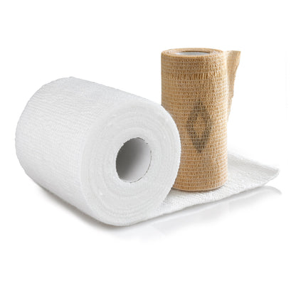 McKesson 2-Layer Compression Bandage System 4 Inch x 7.1 / 6.9 Yard Tan & White