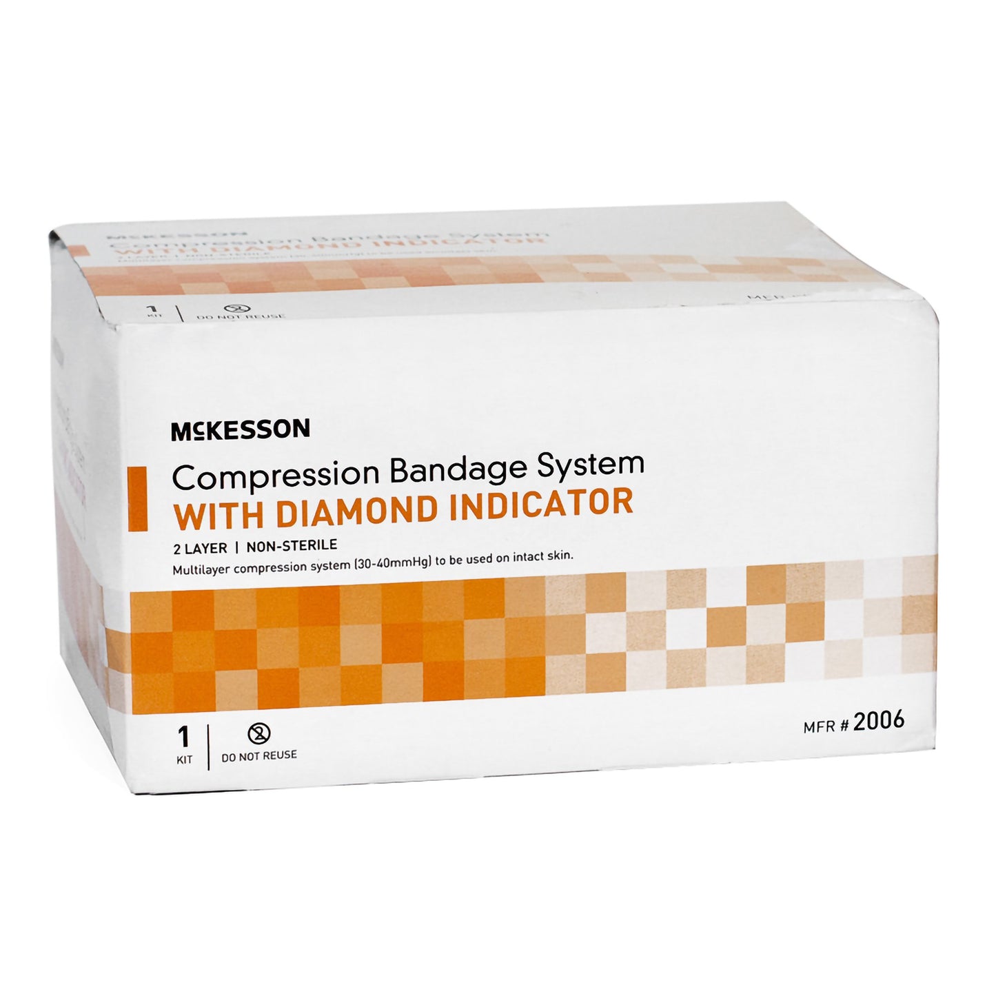 McKesson 2-Layer Compression Bandage System 4 Inch x 7.1 / 6.9 Yard Tan & White