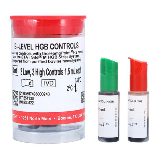 Control Set HemoPoint H2 Hemoglobin Low Level / High Level 6 X 1.5 mL