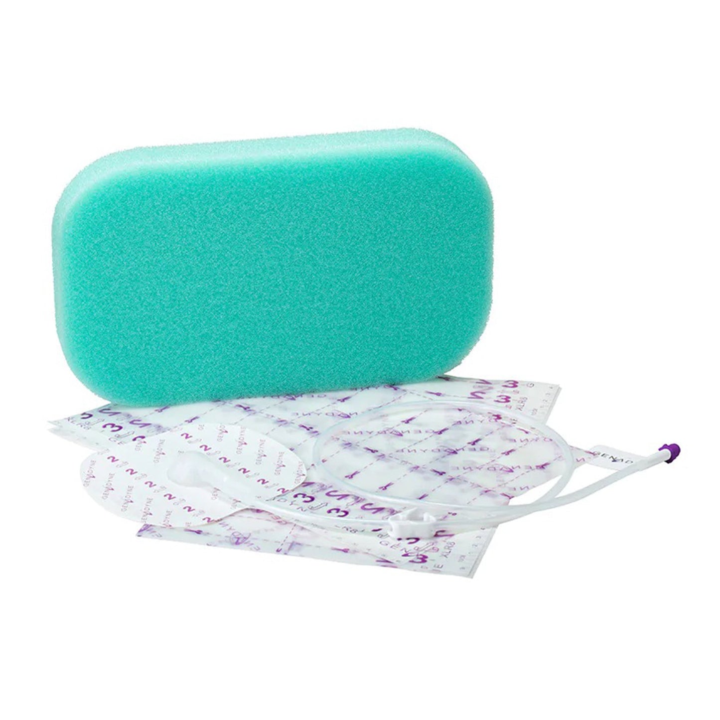 Genadyne Green Foam Thick Negative Pressure Dressing Kit 3.3 x 15 x 26 cm