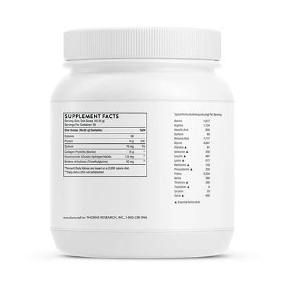 Thorne Collagen Fit Unflavored Collagen Powder Oral Supplement 17.8 oz Canister