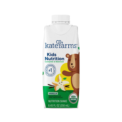 Kate Farms Kid's Nutrition Pediatric Oral Supplement Organic Pea Protein 8.45 oz Carton