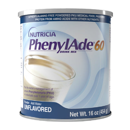 Nutricia PhenylAde 60 Unflavored Oral Supplement Powder 16 oz 454 g Canister