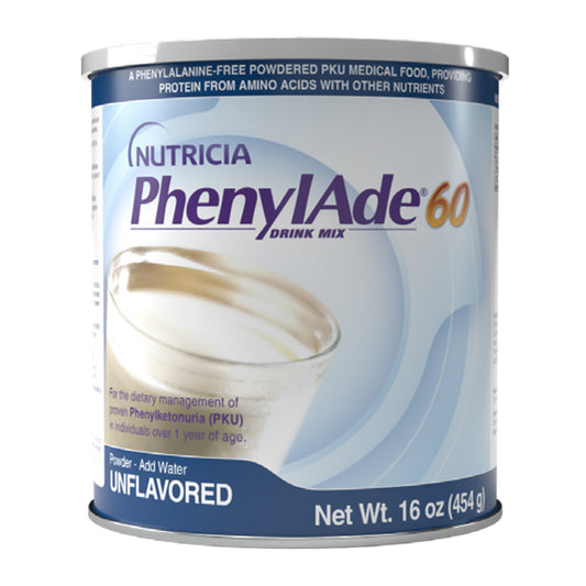 Nutricia PhenylAde 60 Unflavored Oral Supplement Powder 16 oz 454 g Canister