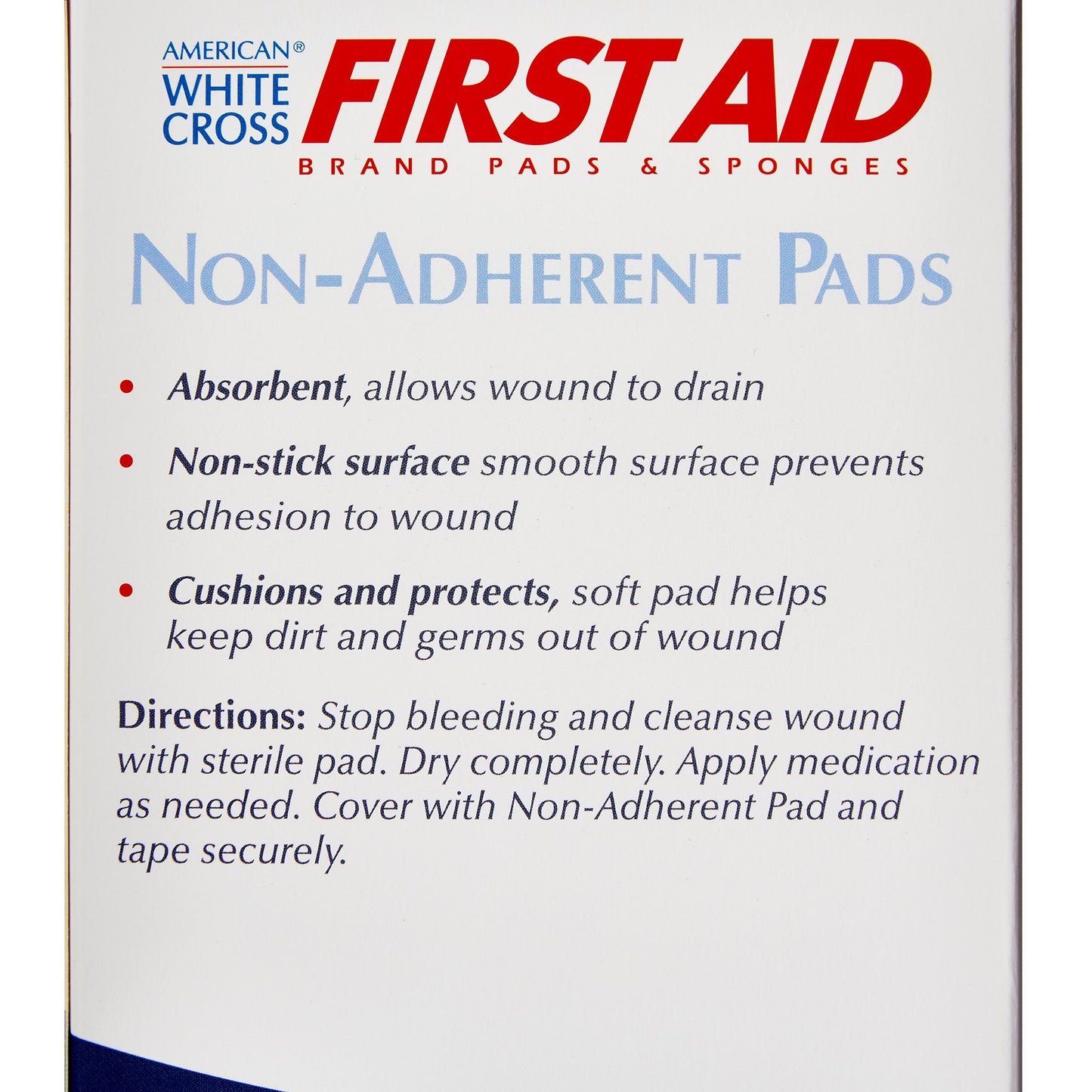 American White Cross Non-Adherent Dressing 2 x 3 Inch Sterile Wound Dressing