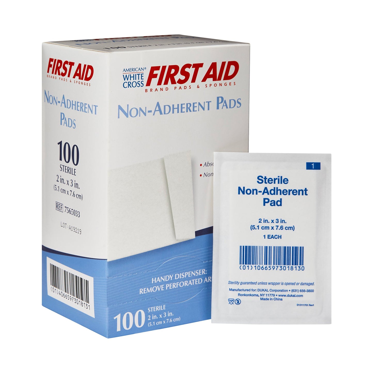American White Cross Non-Adherent Dressing 2 x 3 Inch Sterile Wound Dressing