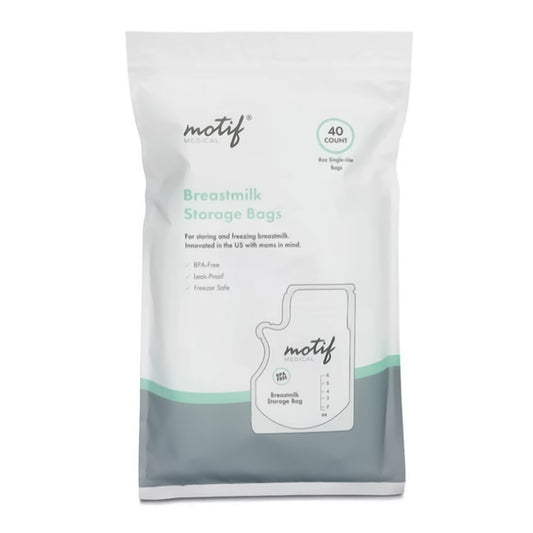Motif 6 oz Breast Milk Storage Bags BPA Free with Zipper Closure