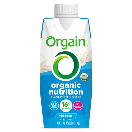 Orgain Organic Nutrition Vegan Shake Vanilla Bean Oral Supplement 11 oz Carton