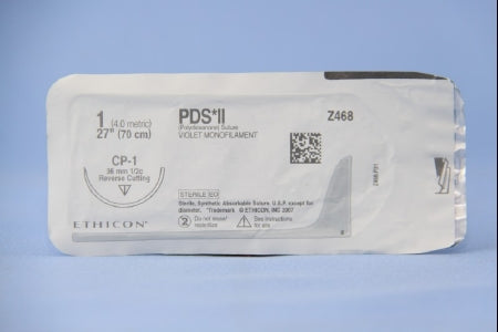 Absorbable Suture with Needle PDS II Polydioxanone CP-1 1/2 Circle Reverse Cutting Needle Size