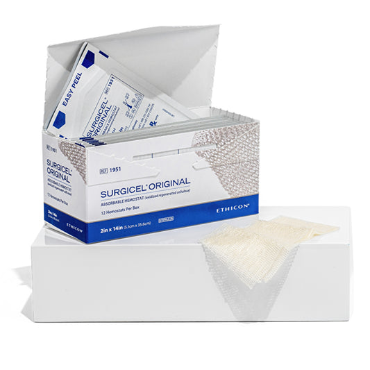 SURGICEL Original Absorbable Hemostatic Dressing 2 x 14 Inch Sterile – 12 Count