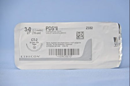 Absorbable Suture with Needle PDS II Polydioxanone CT-2 1/2 Circle Taper Point Needle Size