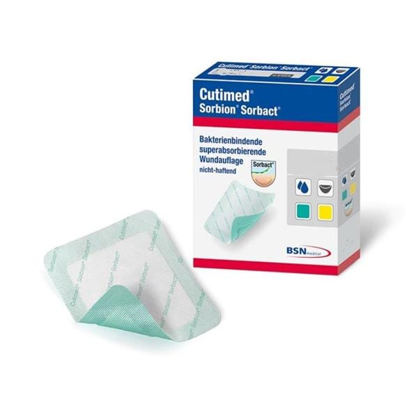 Cutimed Sorbion Sorbact Super Absorbent Antimicrobial Dressing – 4 x 8 Inch