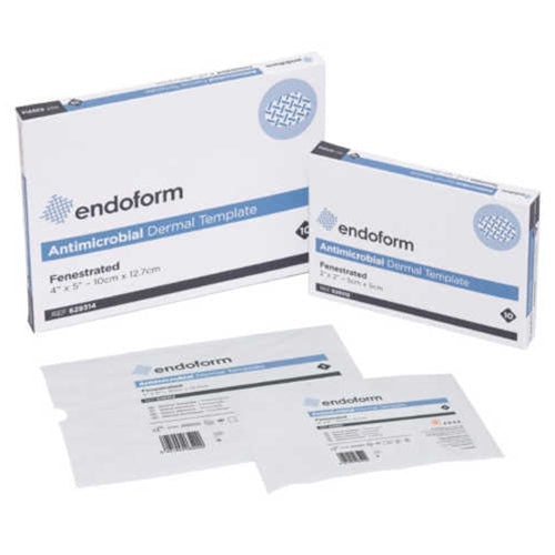 Endoform Antimicrobial Silver Collagen ECM Dressing 1 x 1 Inch Sterile Fenestrated Disc