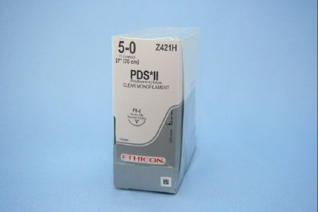 Absorbable Suture with Needle PDS II Polydioxanone FS-2 3/8 Circle Reverse Cutting Needle Size