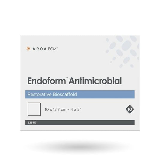Endoform Antimicrobial Silver Collagen ECM Dressing 4 x 5 Inch Sterile Rectangle