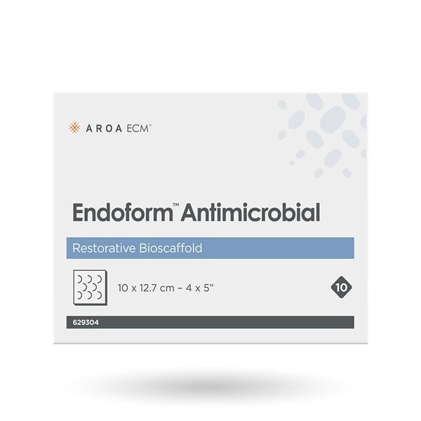 Endoform Antimicrobial High Flow Silver Collagen ECM Dressing 4 x 5 Inch Sterile