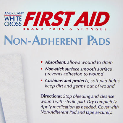 American White Cross Non-Adherent Dressing 3 x 4 Inch Sterile Wound Dressing