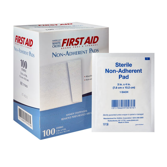 American White Cross Non-Adherent Dressing 3 x 4 Inch Sterile Wound Dressing