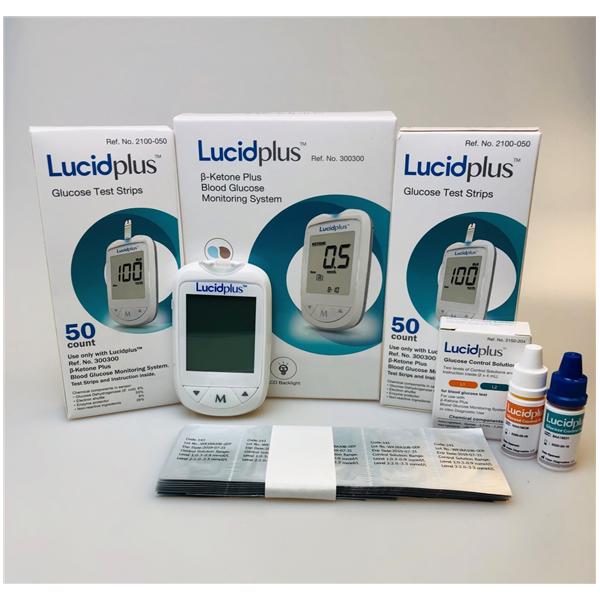 Blood Glucose Meter Lucidplus 5 Second Results Stores up to 1000 Results No Coding Required