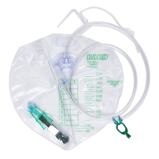 Urinary Drain Bag with Anti-Reflux Valve, 2000 mL – Sterile Vinyl Collection System