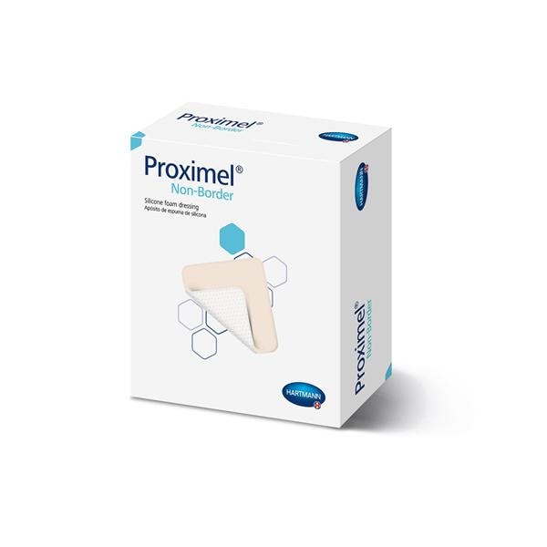 Proximel Non-Border Foam Dressing 6 x 6 Inch Sterile Silicone Foam Dressing