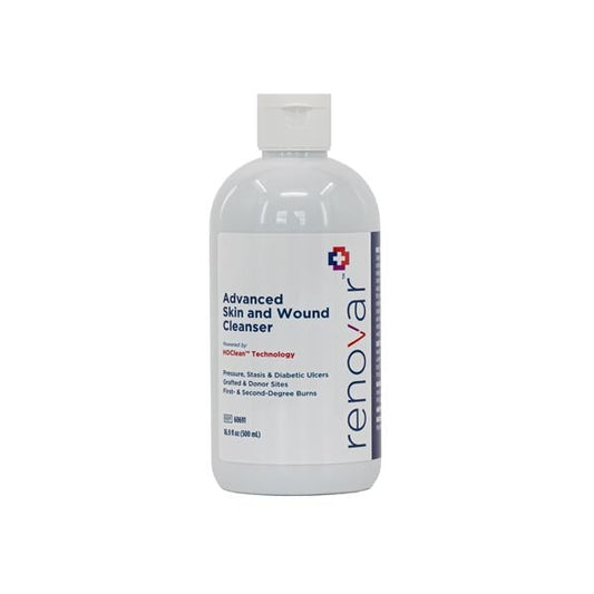 Renovar Wound Cleanser 16.9 oz Hypochlorous Acid/Sodium Chloride Antimicrobial Wound Irrigation Solution