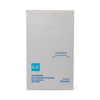 ZeniABSORB Super Absorbent Dressing 6 x 9 Inch Sterile Rectangle Dressing